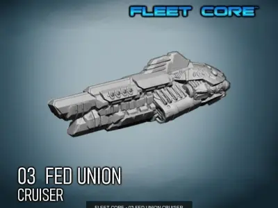 FLEET CORE - FED UNION FLEET BUNDLE 3D Model Pack