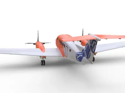 Beechcraft King Air B200  3D model