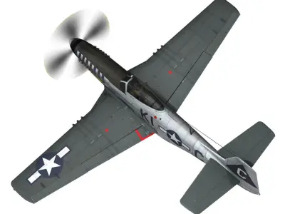 North American P-51D Mustang - Cathy Beloved 3D model