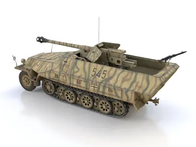 SDKFZ 251 - Ausf D - Pakwagen - 545 3D model