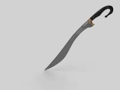 Greek Falcata Sword Low-poly 3D model