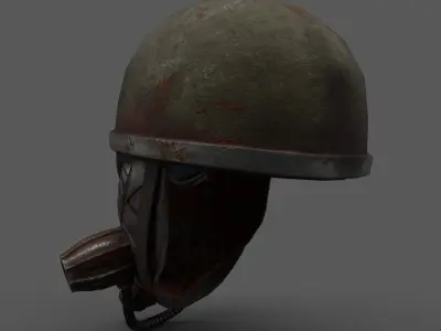 Scifi military helmet  Low-poly 3D model