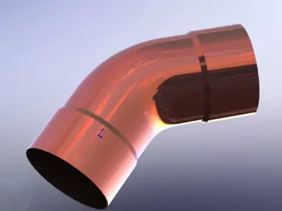 Copper fitting 3D model