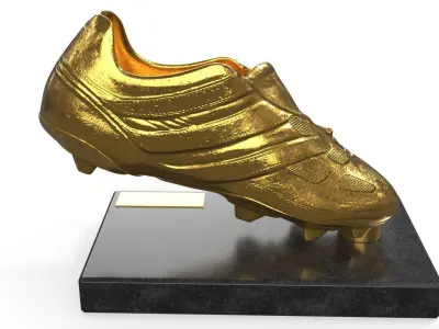Lionel Messi Golden Boot Commemorative Trophy 3D model