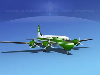 Douglas DC-4 Ohara Charters 3D model