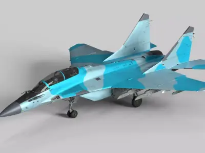 High-Detail MiG-35 Fighter Jet  Game-Ready  Low-poly 3D model