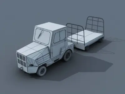 Airfield cargo truck -Harlan brand 3D model