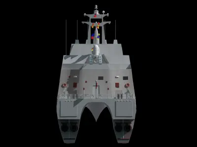 Taiwan China Tuojiang class patrol ship missile boat 618 3D model