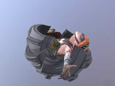 CYBORG BOY URBAN WARRIOR Dying 3D model