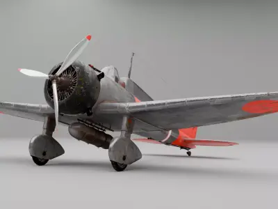  Mitsubishi A5M Fighter 3D model
