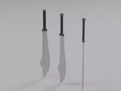 Chinese Dao Sword - Traditional Martial Arts Weapon 02 Low-poly 3D model