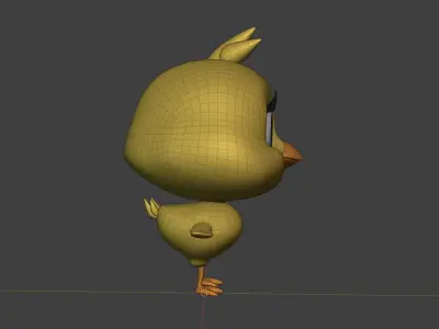 3D CHICK Low-poly 3D model