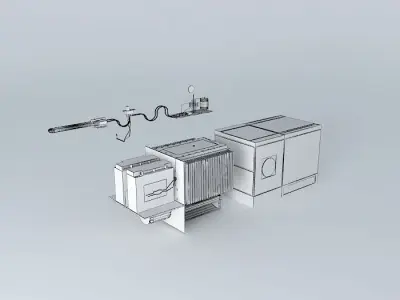 mini nuclear energy reactor Free 3D model