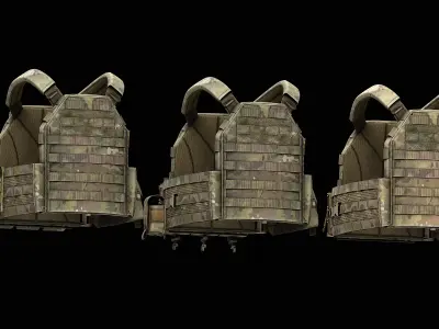 TYR Tactical PICO DSX Assaulter Plate Carrier V1 V2 V3 Low-poly 3D model