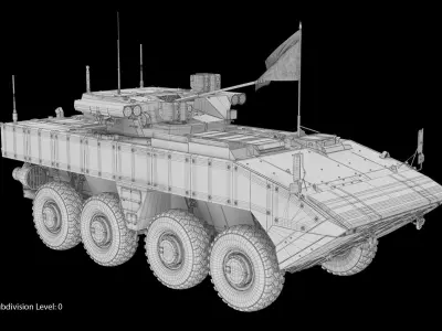 VPK-7829 Bumerang Green Dirt Logo Low-poly 3D model