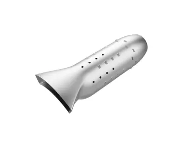 Turbojet engine combustion liner chamber 3D print model