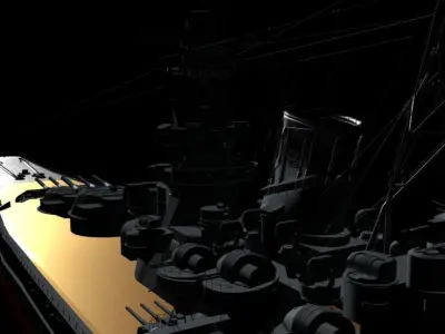 Battleship Yamato Japan 3D model