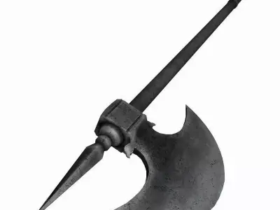 Indopersian battleaxe 3D model