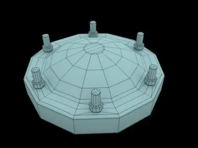 Industrial Pipes Low-poly 3D model