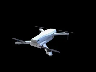 Drone Quadcopter Low-poly 3D model
