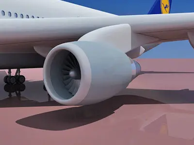 Lufthansa German Airline 3D model
