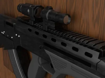 MALUK Ukrainian bullpup assault rifle 3D model