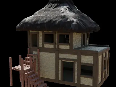 medieval house- pack of 2 3D model
