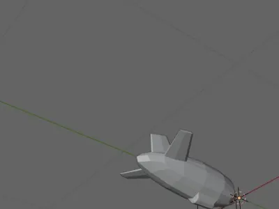dirigible Low-poly 3D model