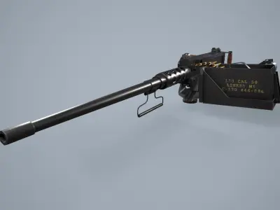 M2 Browning Machine Gun Low-poly 3D model