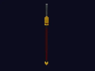 Voxel Polearm 5 - 3D Lowpoly Weapons Low-poly 3D model