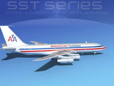 Boeing 707-320 SS American Air Frieght 3D model
