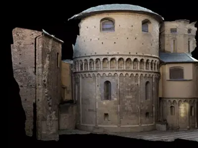 Realistic Medieval Old building house 3D model