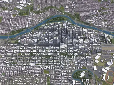 Calgary Low-poly 3D model