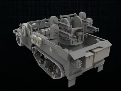  M16 half track 3D print model