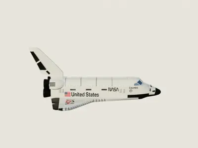 Space Shuttle 3D model Low-poly 3D model