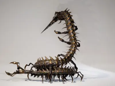 Scolopendra IndustrialMech06 Low-poly 3D model