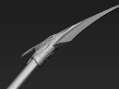 Zbrush Battle Axe 04 3D model