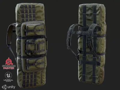 Weapon Bag Low poly Low-poly 3D model
