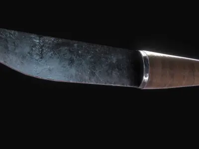 Viking Knife Low-poly 3D model