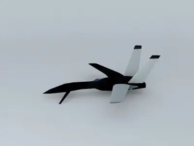 Futuristic jet plane Free 3D model