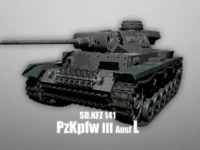 PzKpfw III - Panzer 3 - Ausf L Blender 3D Models 3D model
