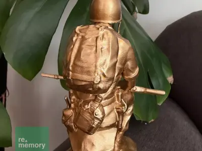 The Remembrance 1 12 Scale Mourning Soldier Statue 3D print model