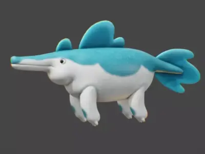 Sea Creature Low-poly 3D model