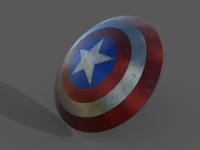 Captain America Shield 3D model