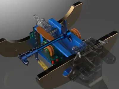 P-51D Mustang Pulley Support Retract Lock Lower Fus Sta 291-300 3D print model