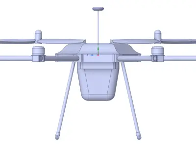 Hexacopter solid CAD for CFD 3D model