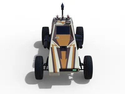 Dune buggy from movie Megaforce 1982 3D model