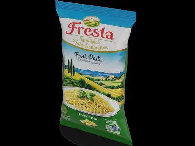 Fresh pasta dumplings and dough Fresh Pasta Low-poly 3D model