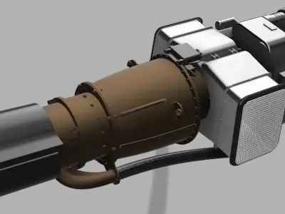 Turbomeca Alouette III 3 turbine for vario rc model helicopter 3D print model