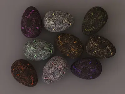 Creature egg Low-poly 3D model